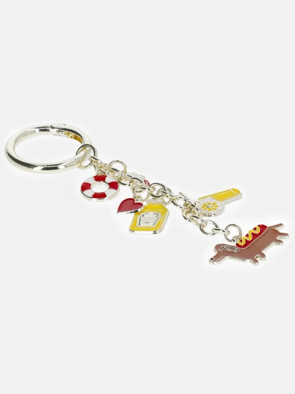 NWT bag charmNo Boundaries Hot Dog & Summer Red, Yellow, Silver